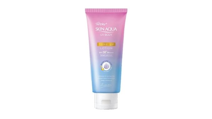 Cách thoa kem chống nắng body Skin Aqua đủ lượng